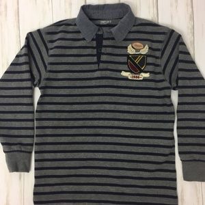 GAP Kids Boys Long Sleeve Rugby Polo - Med (8)